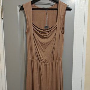 NWT Matty M Draped Dress: Pockets Sz S Rose/Mauve